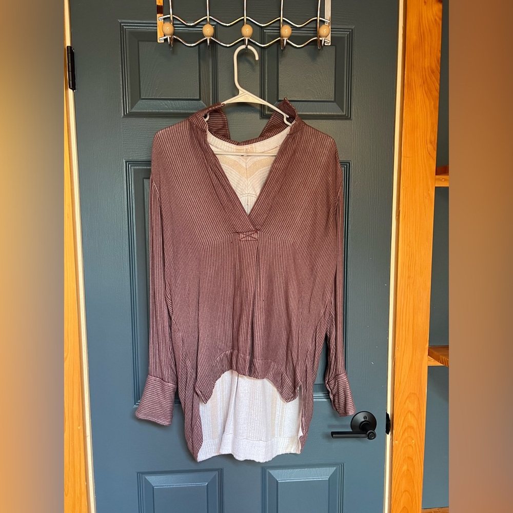 Free People Oversized Collared Tunic